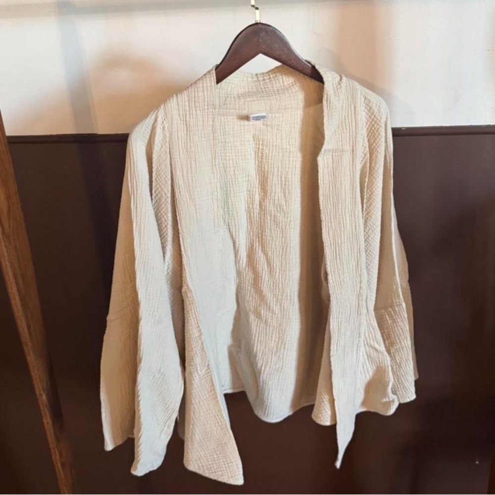 Time an Tru Cream Open Front Cardigan — OSFM